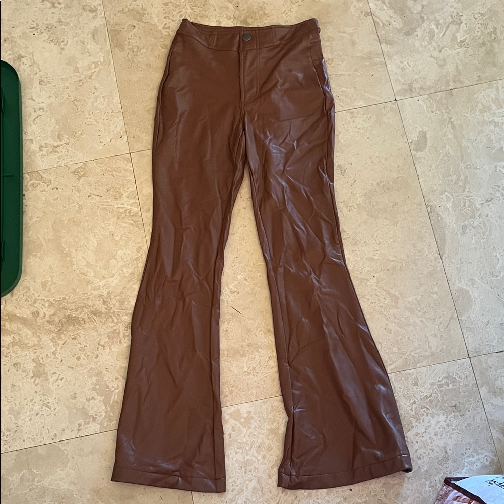 Elegant Brown Flare Women's Pants